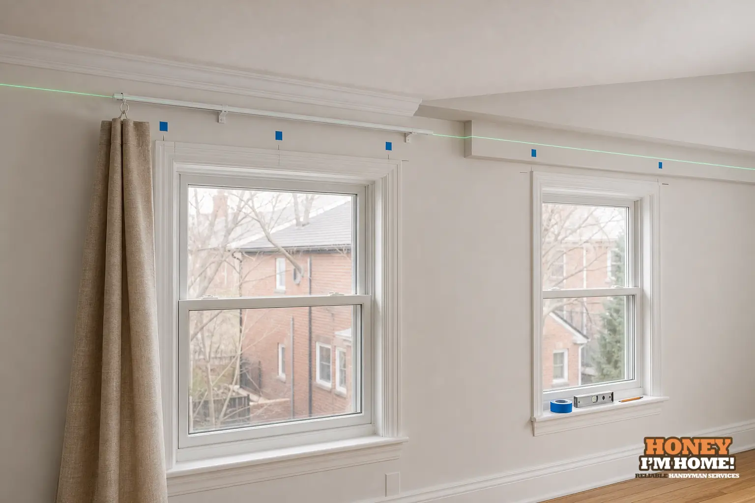 Planning Curtain Track Alignment Around Real Window and Ceiling Conditions — finished detail and planning example Branded finished-condition illustration related to Planning Curtain Track Alignment Around Real Window and Ceiling Conditions, shown as a practical planning example.