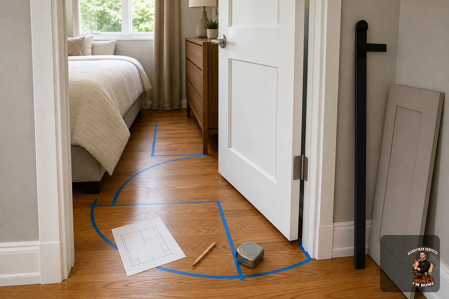 Planning Door Swing and Clearance in Tight Rooms — finished detail and planning example Branded finished-condition illustration related to Planning Door Swing and Clearance in Tight Rooms, shown as a practical planning example.