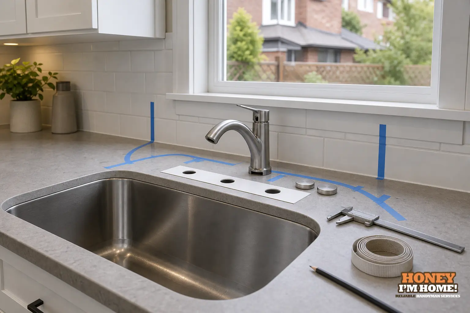 Branded finished-condition illustration related to Why Faucet Fit and Existing Sink Openings Matter Before Replacement, shown as a practical planning example.