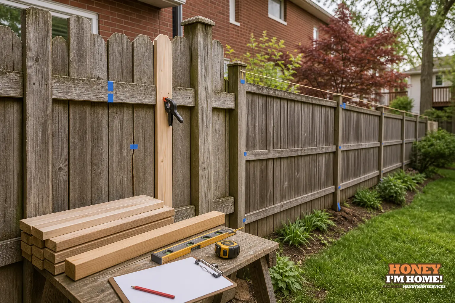 Branded finished-condition illustration related to Repairing One Fence Section Versus Replacing a Larger Run, shown as a practical planning example.