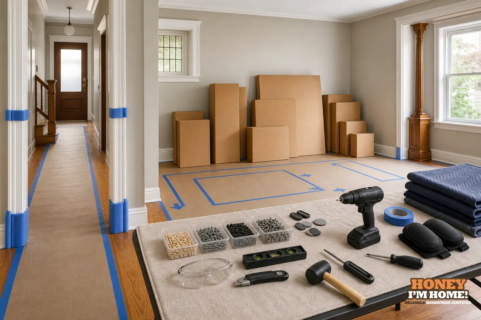 What to Prepare Before a Large Furniture Assembly Project — finished detail and planning example Branded finished-condition illustration related to What to Prepare Before a Large Furniture Assembly Project, shown as a practical planning example.