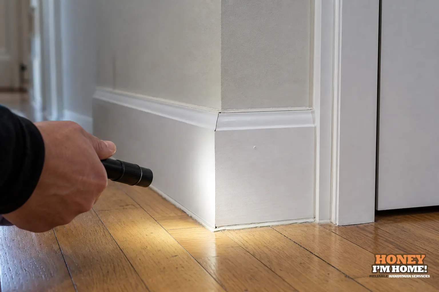 Branded close-up repair illustration highlighting a condition related to Why Corners and Transitions Define the Finish Quality of Moulding.