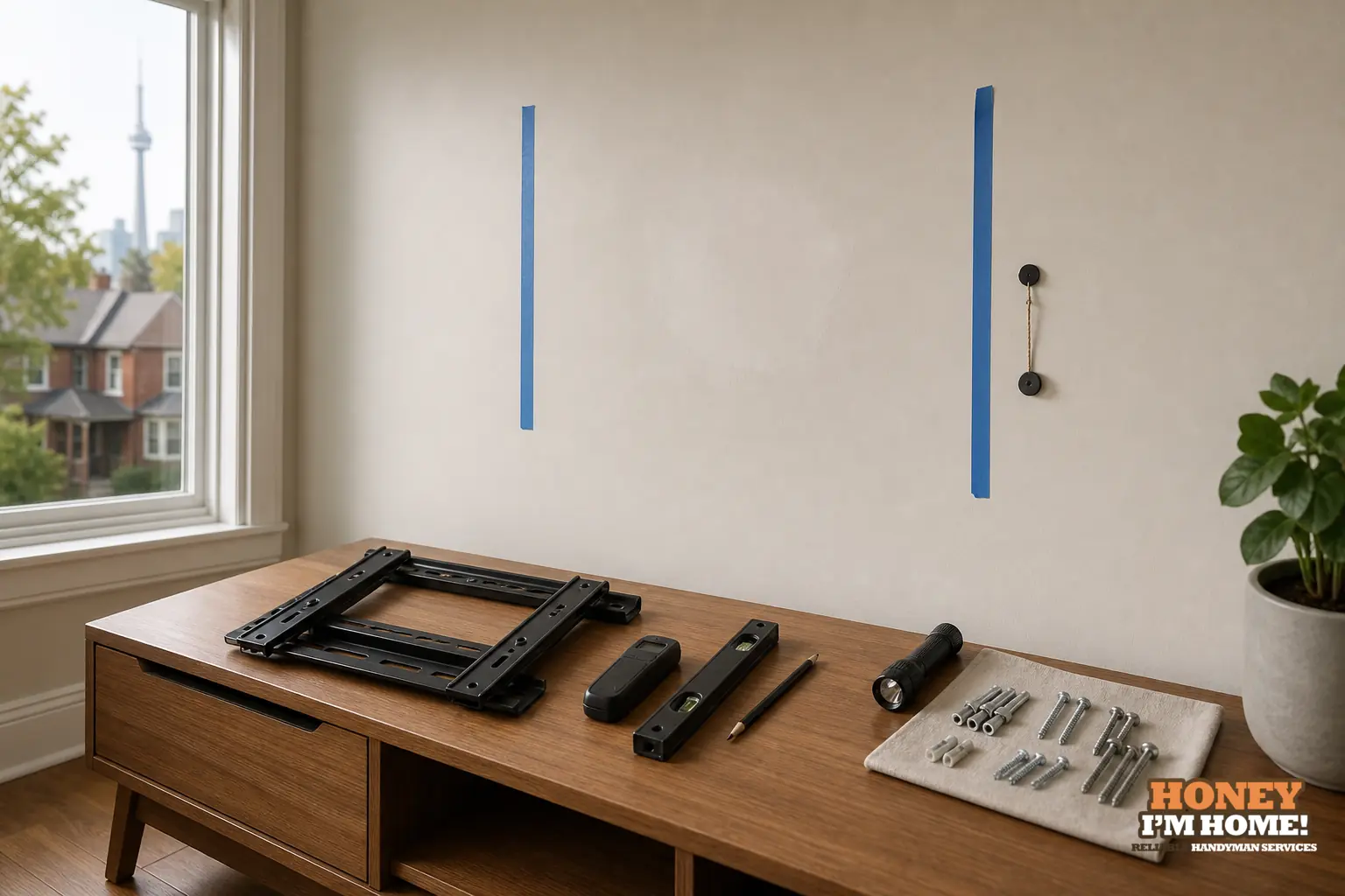 What to Consider Before Mounting on a Previously Repaired Wall — finished detail and planning example Branded finished-condition illustration related to What to Consider Before Mounting on a Previously Repaired Wall, shown as a practical planning example.