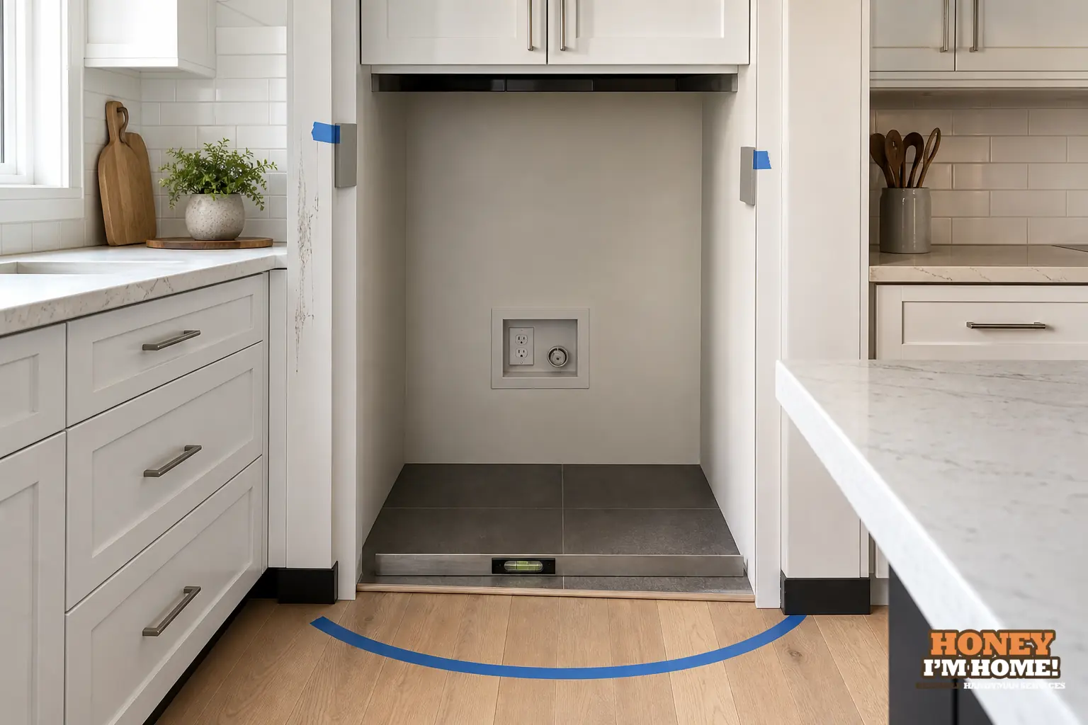 Branded close-up repair illustration highlighting a condition related to What to Check Before Setting a New Refrigerator Into an Existing Opening.