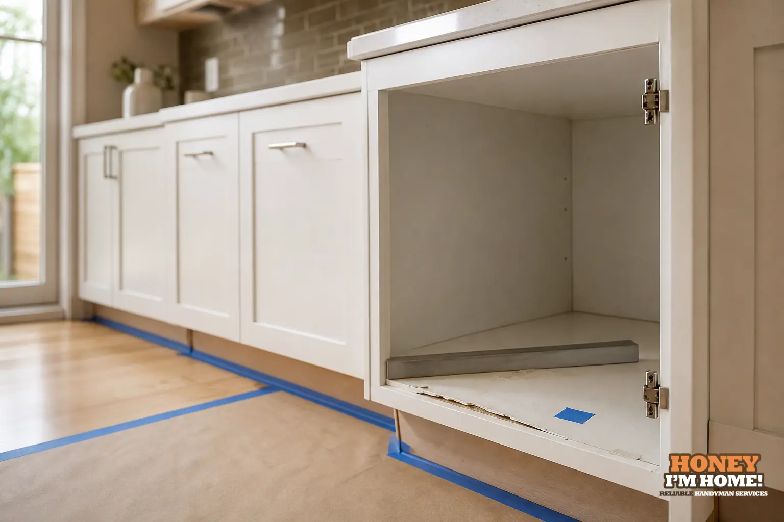 Branded close-up repair illustration highlighting a condition related to How to Sequence a Small Kitchen Update Without a Full Remodel.