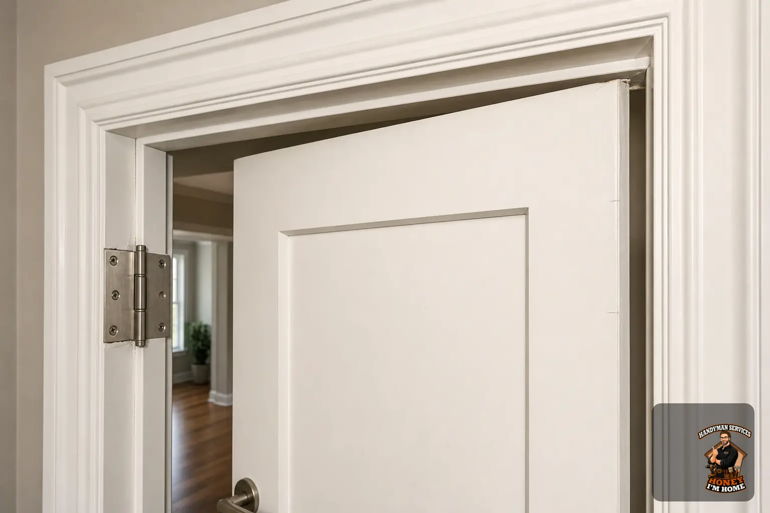 Why an Interior Door Starts Sticking and What to Check First — condition and repair detail Branded close-up repair illustration highlighting a condition related to Why an Interior Door Starts Sticking and What to Check First.