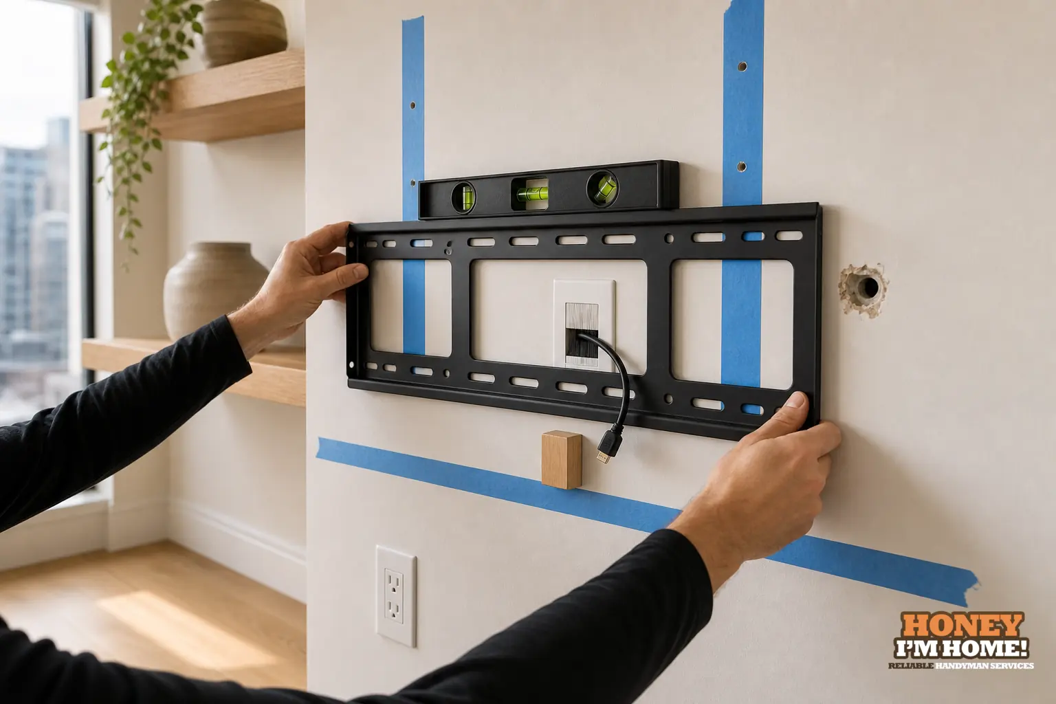 Coordinating a Wall-Mounted TV With Consoles and Shelving — condition and repair detail Branded close-up repair illustration highlighting a condition related to Coordinating a Wall-Mounted TV With Consoles and Shelving.